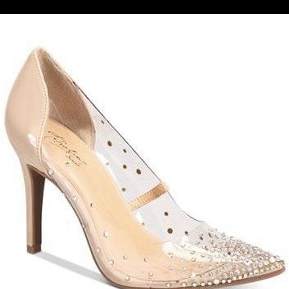 Macys designer Clear heels.